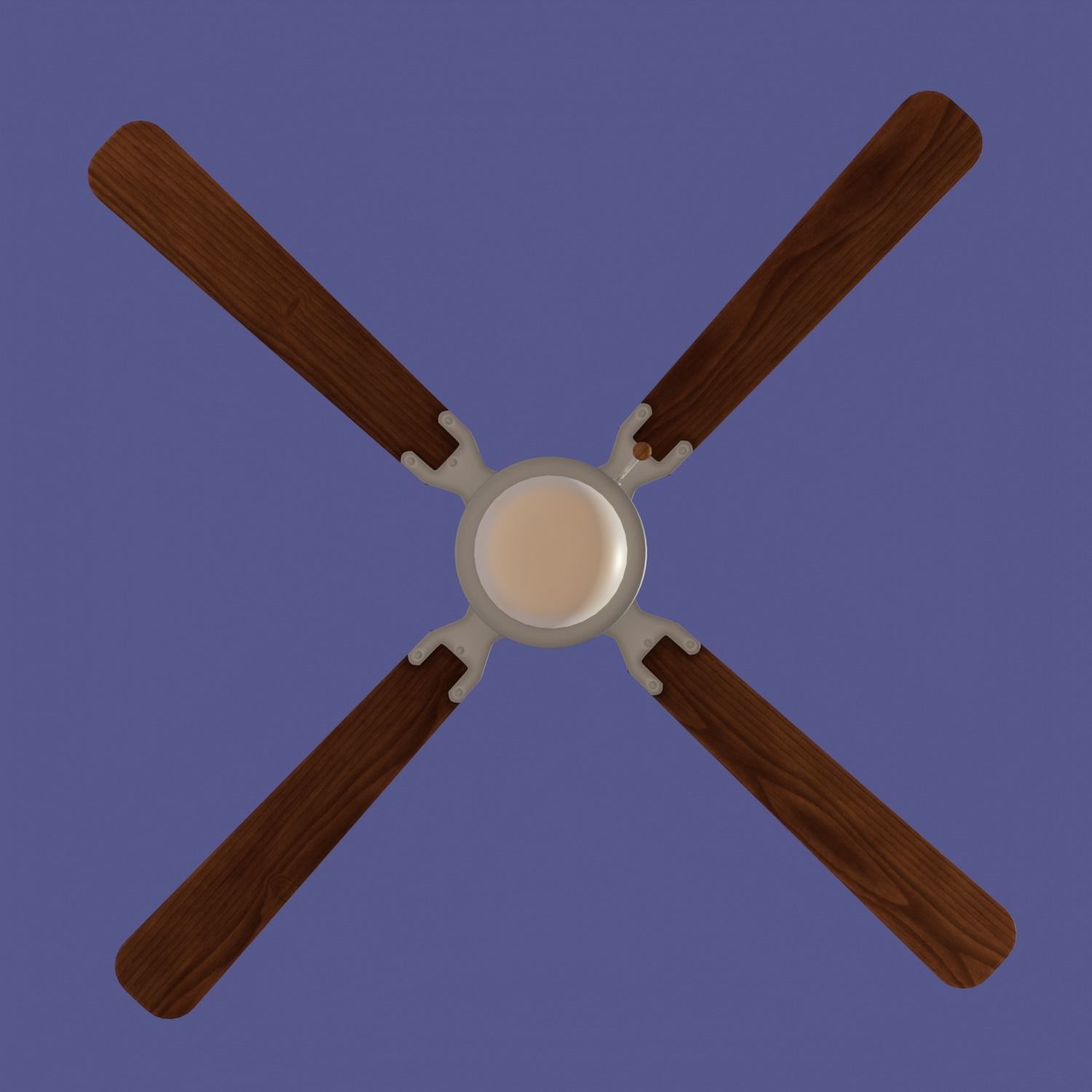 Chandelier WITH FAN Low-poly 3D model_4