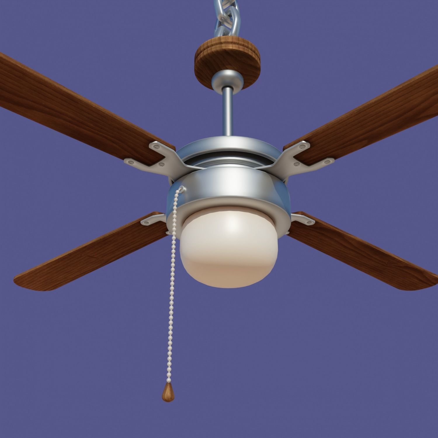 Chandelier WITH FAN Low-poly 3D model_6