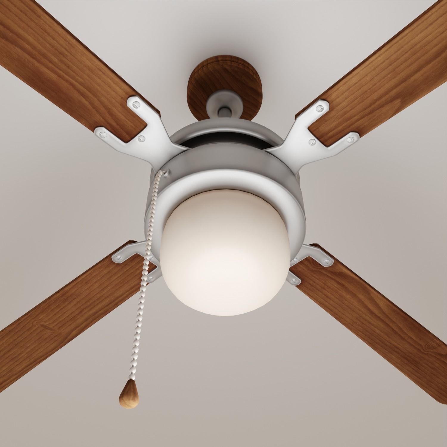 Chandelier WITH FAN Low-poly 3D model_9