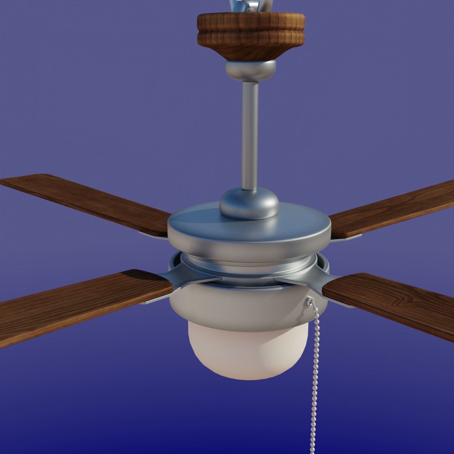 Chandelier WITH FAN Low-poly 3D model_7
