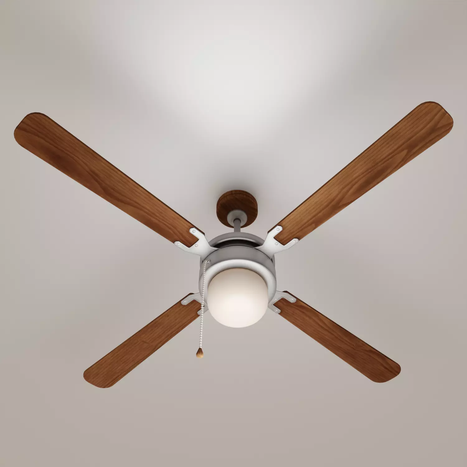 Chandelier WITH FAN Low-poly 3D model_0