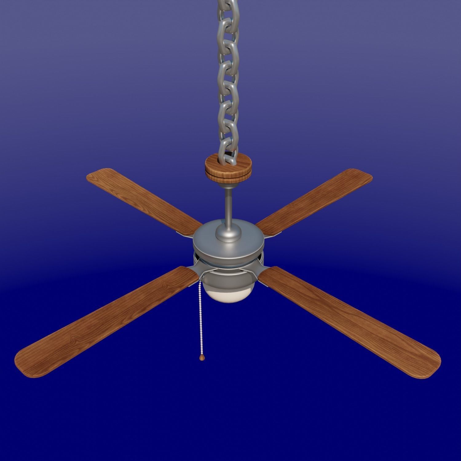 Chandelier WITH FAN Low-poly 3D model_5