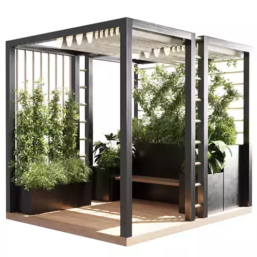 Landscape Furniture with Pergola and Roof garden 19