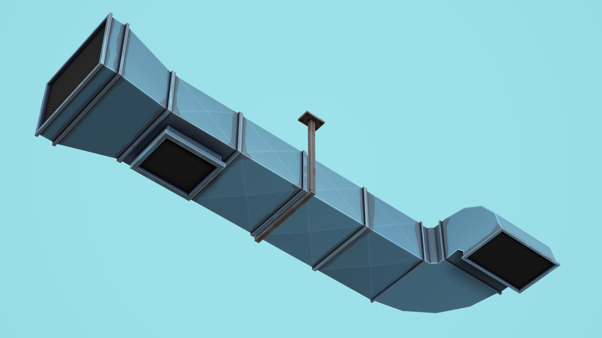 Modular Ventilation - Low Poly Mobile Ready Low-poly 3D model_4