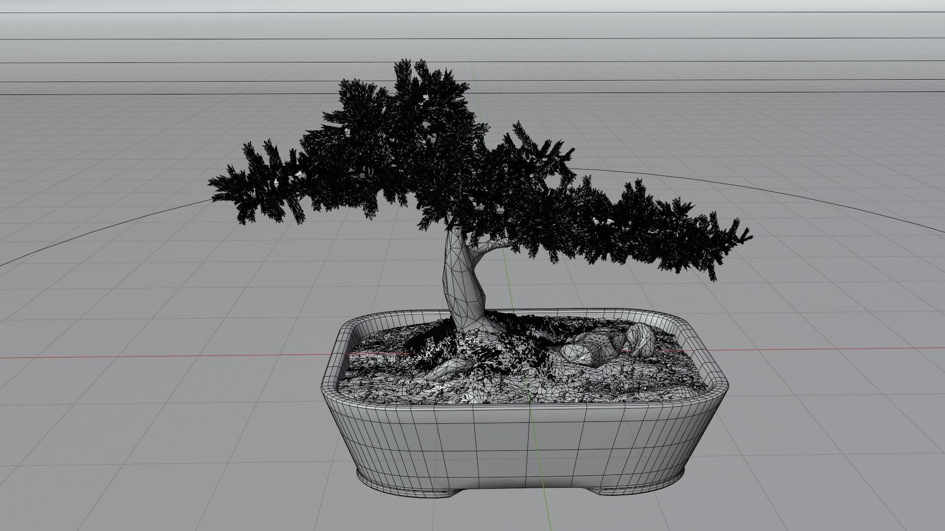 Bonsai tree in pot Free 3D model_10
