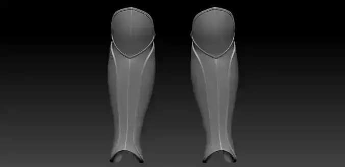 High-poly model Spartan armor legs