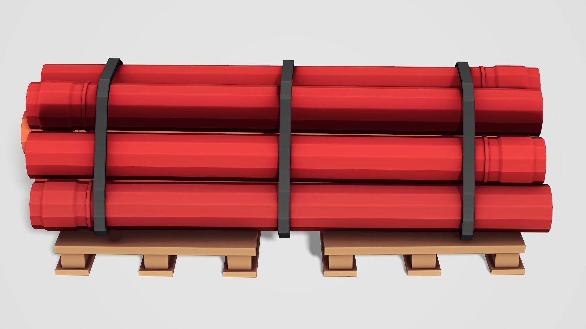 Construction Pipes - Low Poly Mobile Ready Low-poly 3D model_2