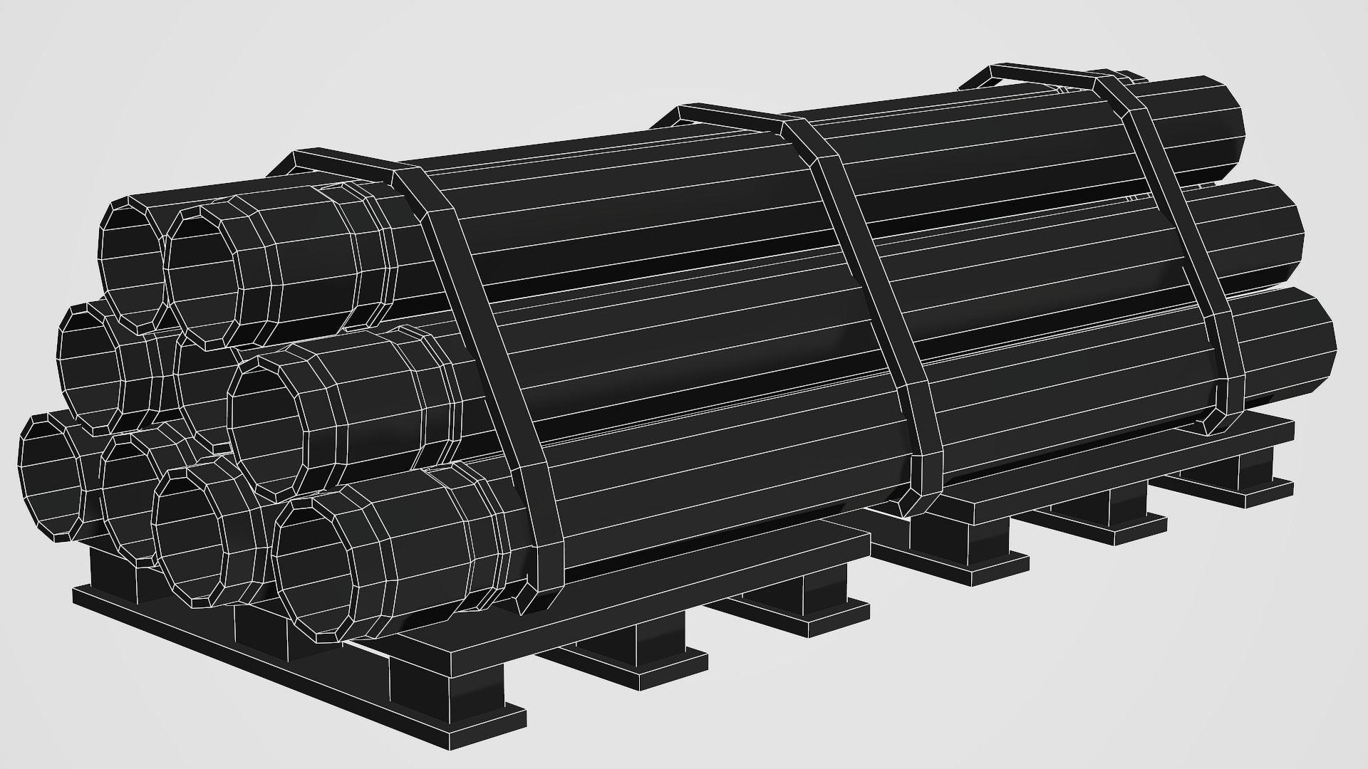 Construction Pipes - Low Poly Mobile Ready Low-poly 3D model_10