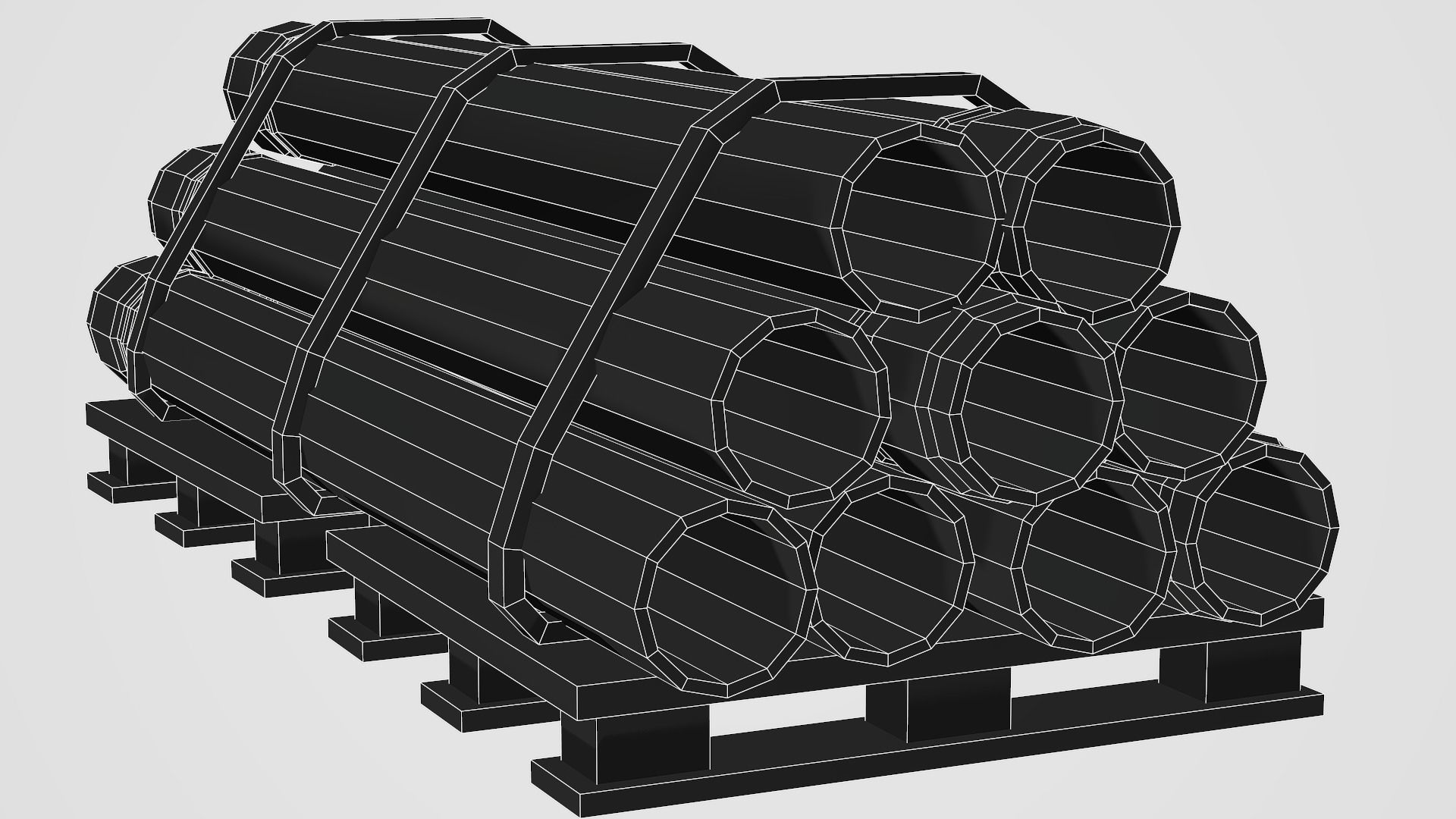 Construction Pipes - Low Poly Mobile Ready Low-poly 3D model_8