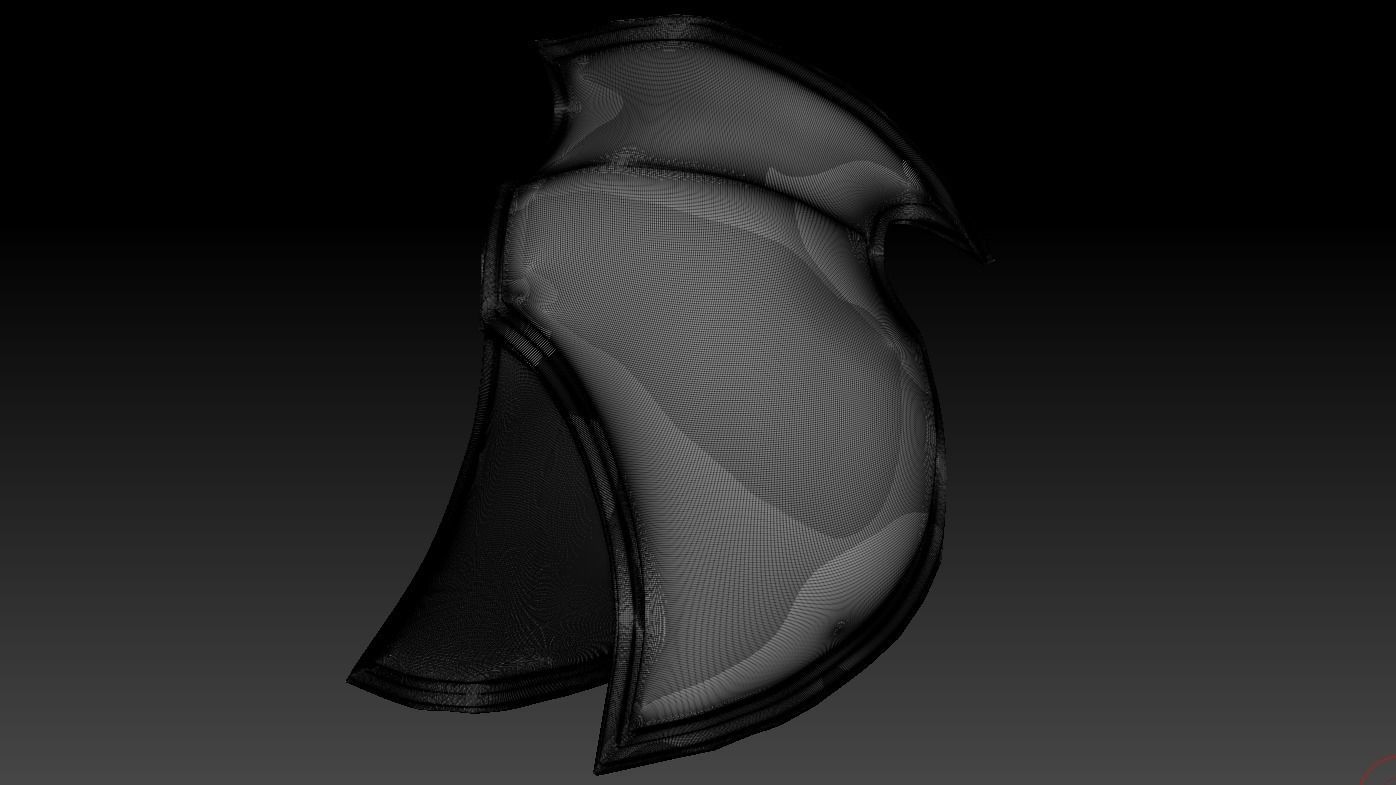 High-poly model Thigh armor shield 3D model_6