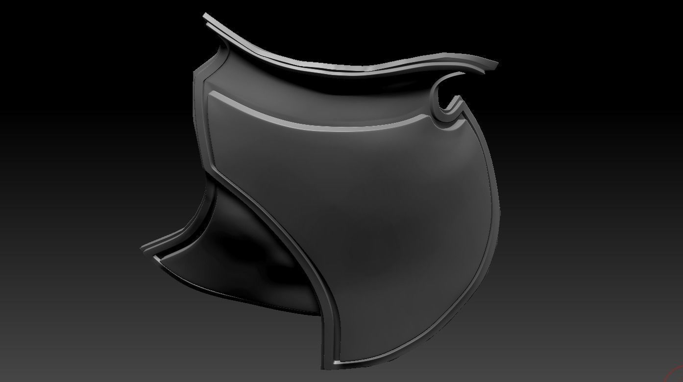 High-poly model Thigh armor shield 3D model_5