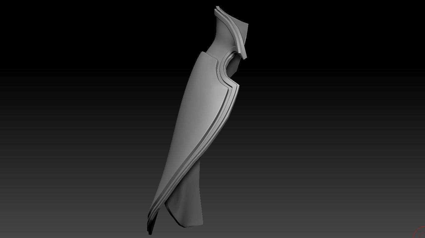 High-poly model Thigh armor shield 3D model_2