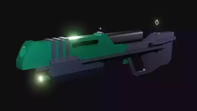 Sci-Fi Energy Rifle Low Poly