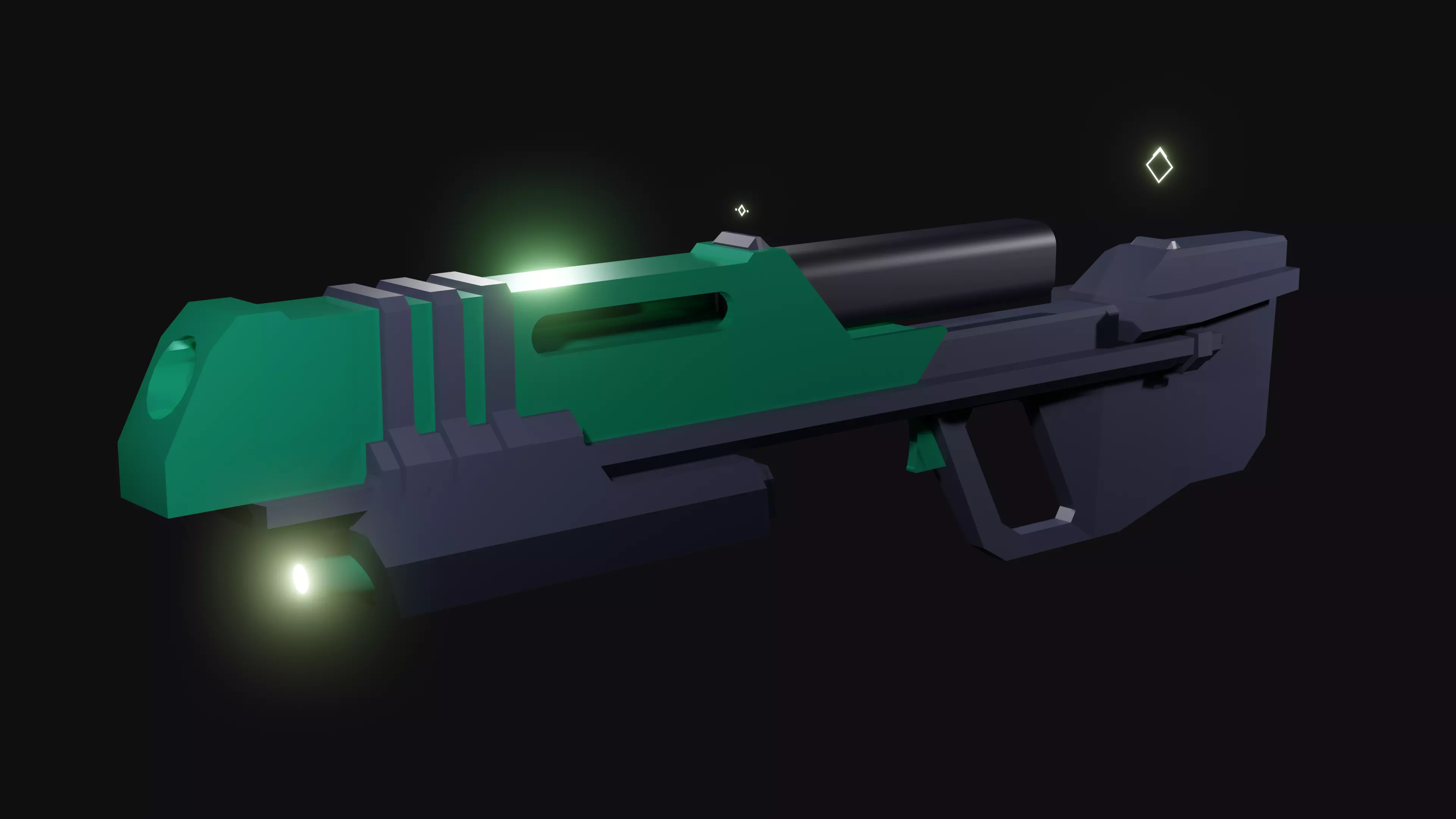 Sci-Fi Energy Rifle Low Poly Free low-poly 3D model