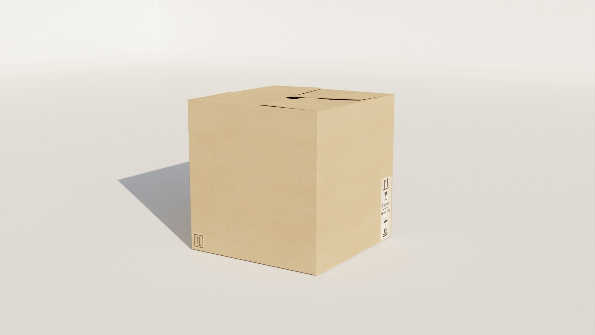 Low-Poly Cardboard Boxes Low-poly 3D model_4