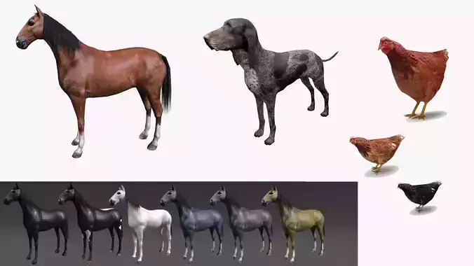 Generic animals low poly collection 