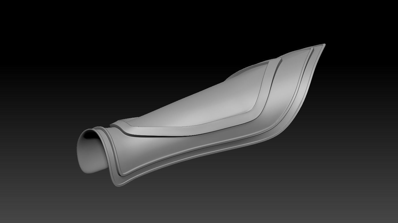 High-poly model Bracer motorcycle seat 3D model_1