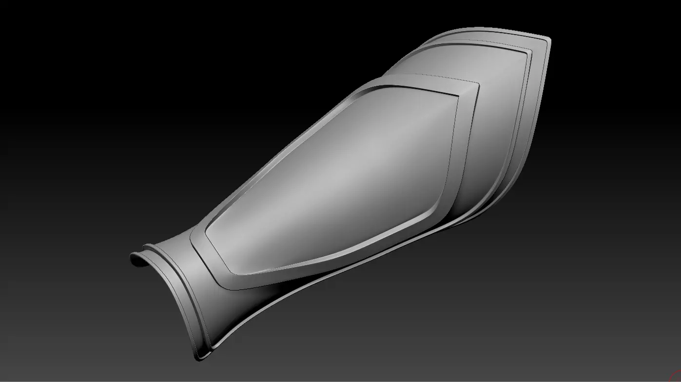 High-poly model Bracer motorcycle seat 3D model_0