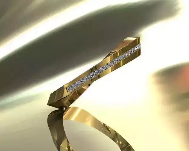 Fashion wedding ring 3D print model
