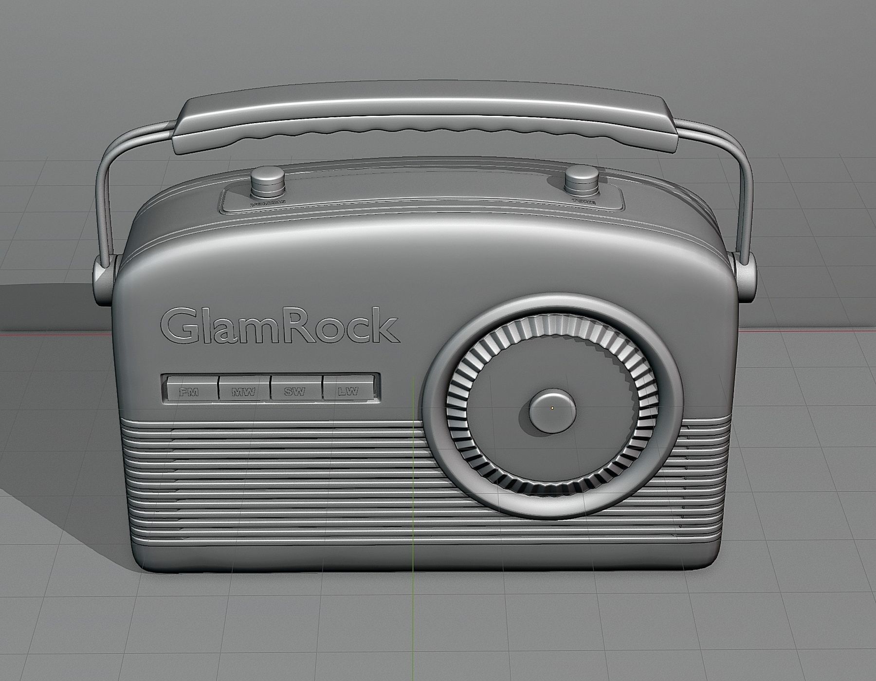 Exclusive retro Camry radio 3D model_3
