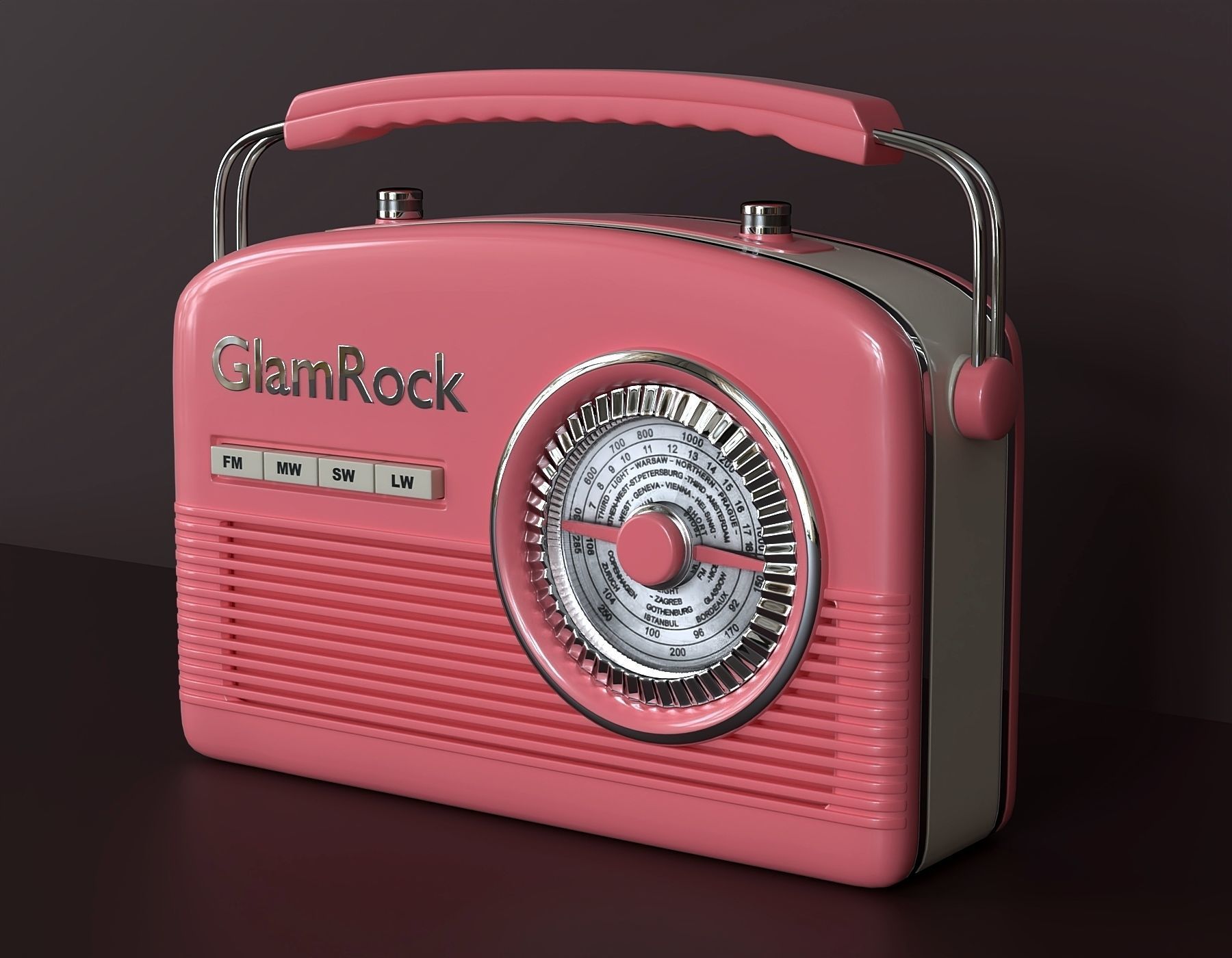 Exclusive retro Camry radio 3D model_2