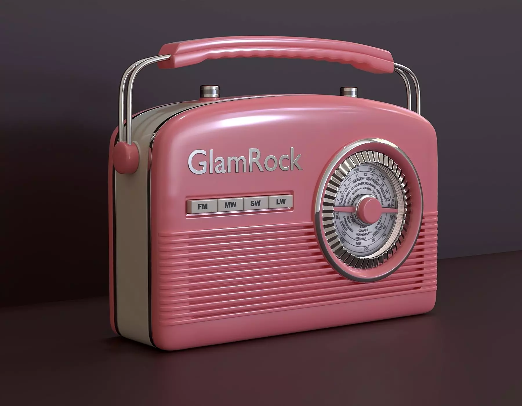 Exclusive retro Camry radio 3D model_0