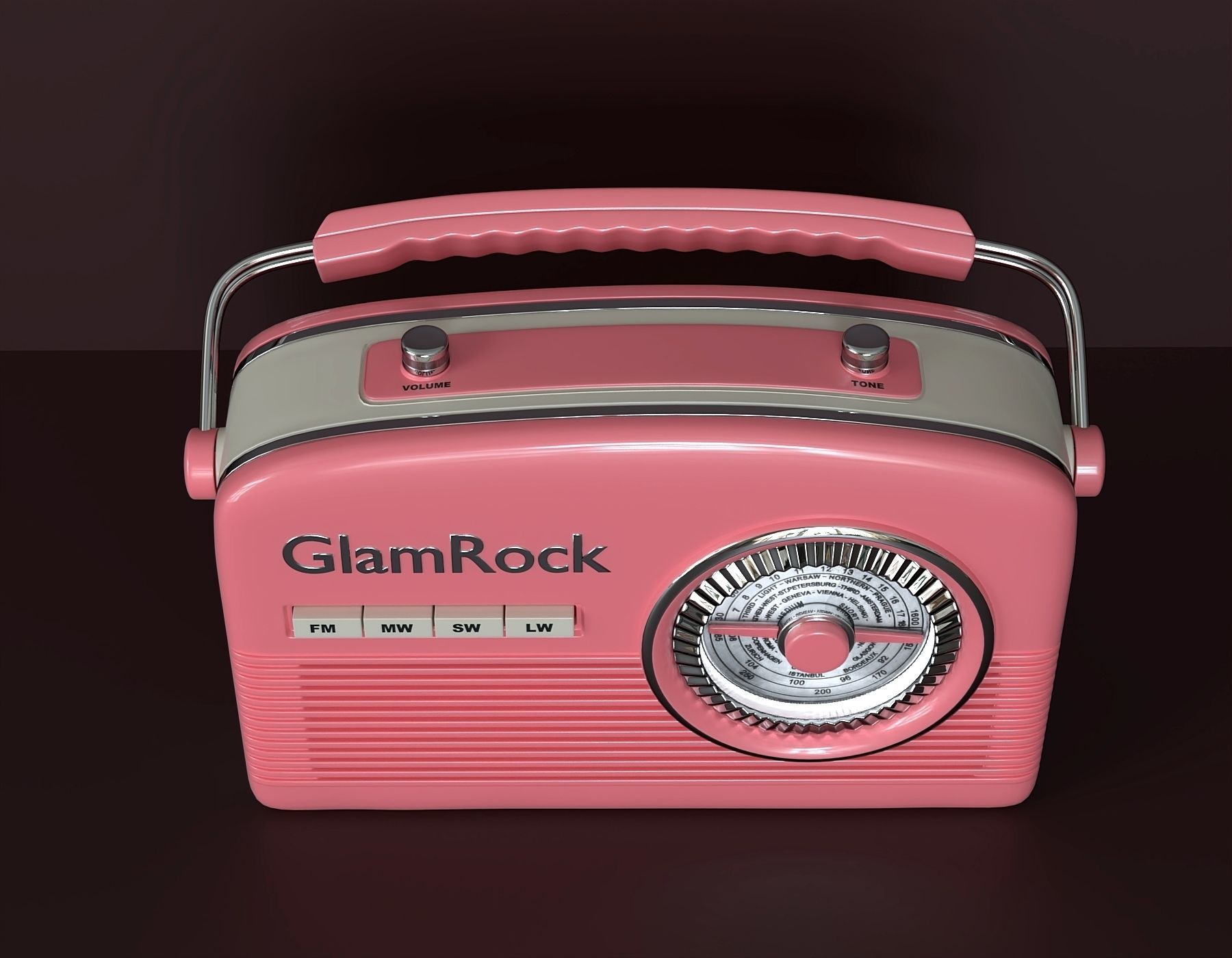 Exclusive retro Camry radio 3D model_1