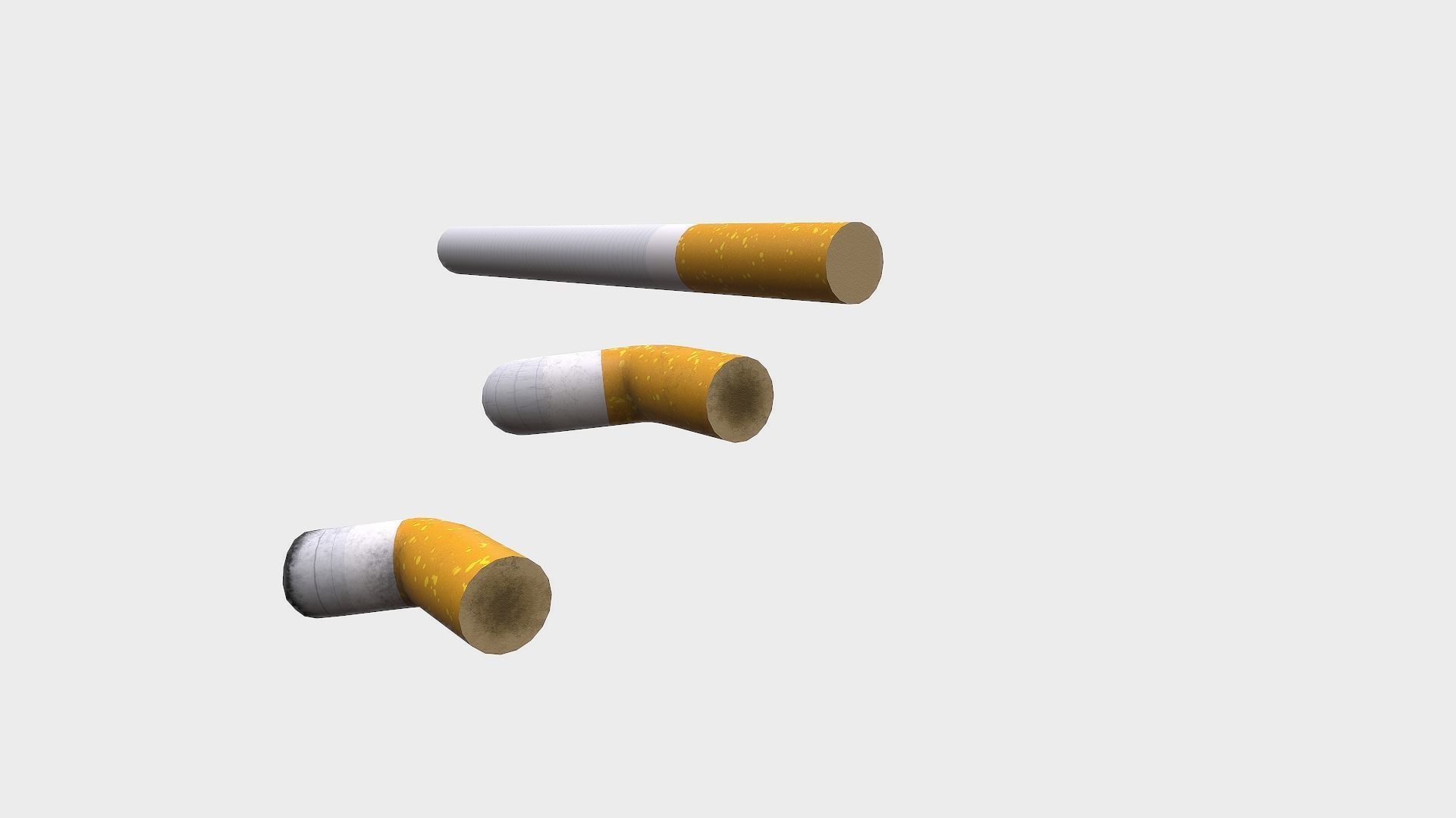 Cigarettes cigarette Low-poly 3D model_6