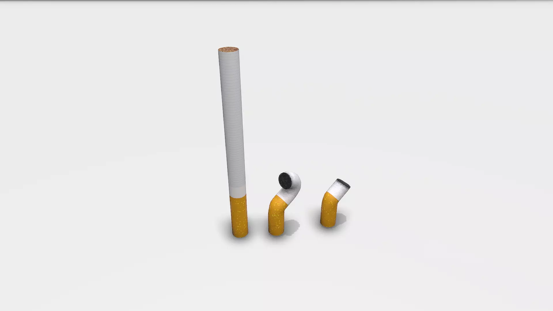 Cigarettes cigarette Low-poly 3D model_0