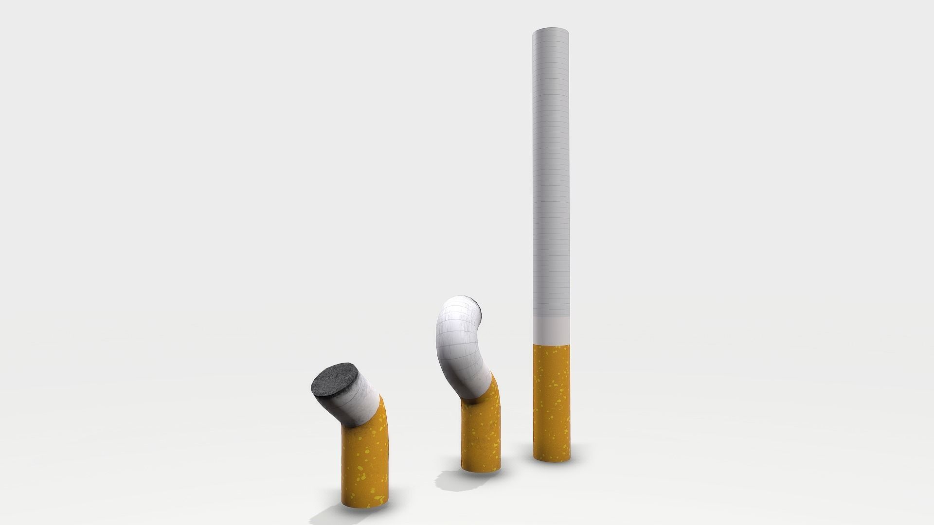 Cigarettes cigarette Low-poly 3D model_3