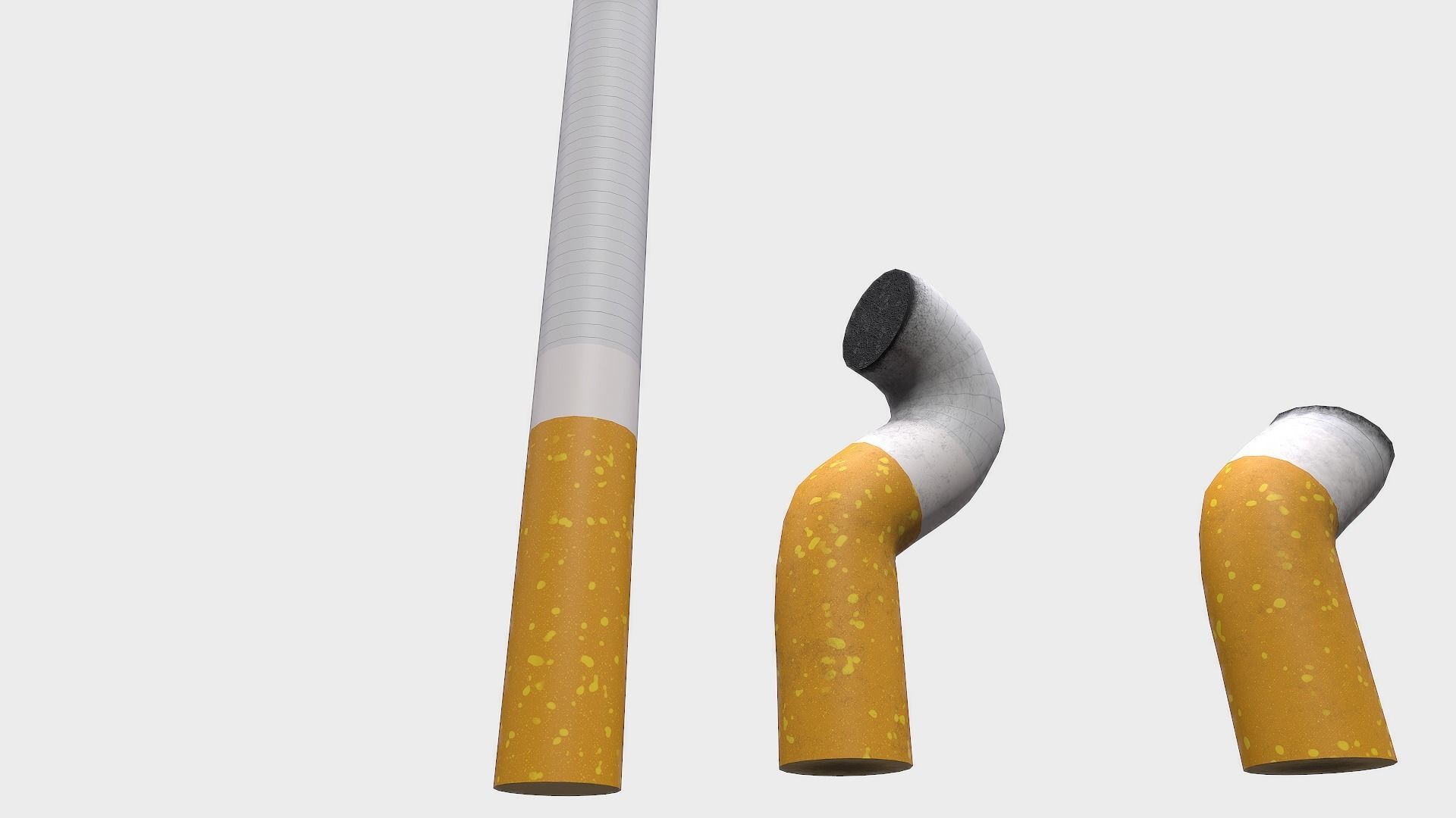 Cigarettes cigarette Low-poly 3D model_2
