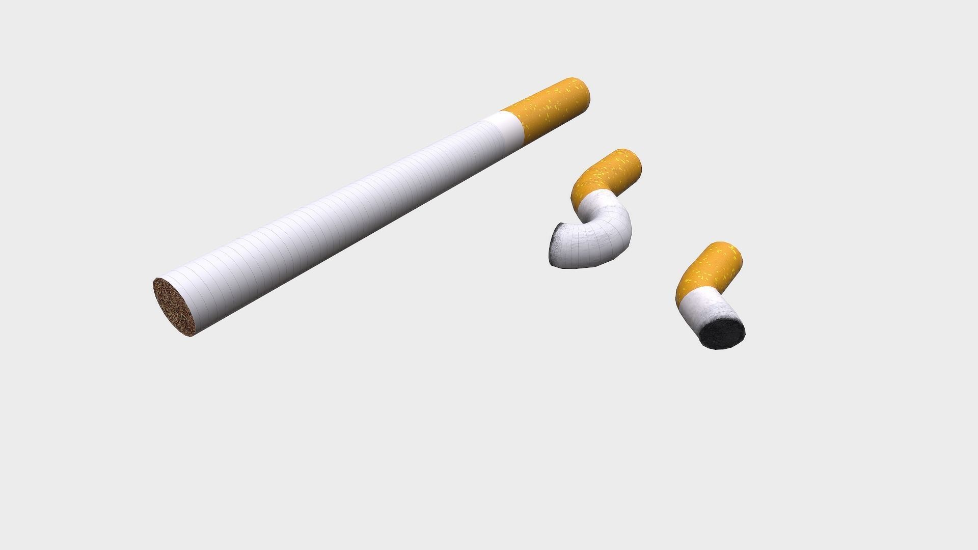 Cigarettes cigarette Low-poly 3D model_5