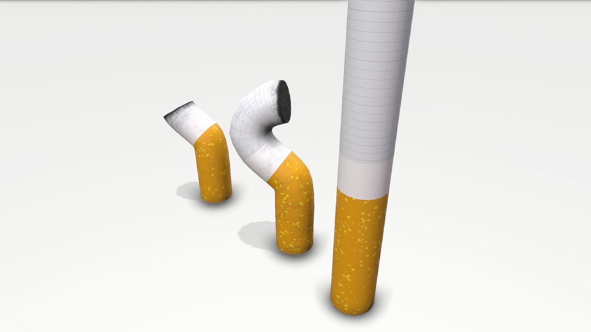 Cigarettes cigarette Low-poly 3D model_4
