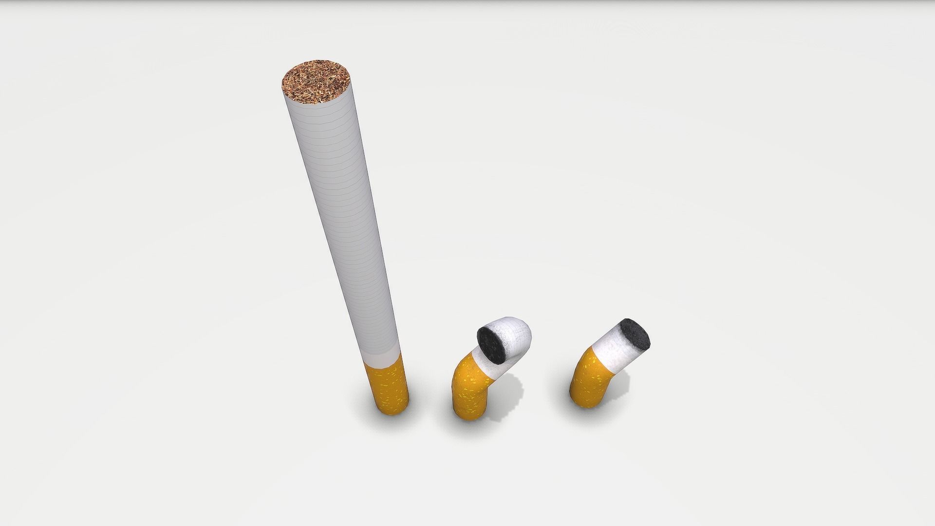 Cigarettes cigarette Low-poly 3D model_1