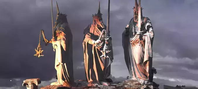 Witch king Sculpture 2 versions 