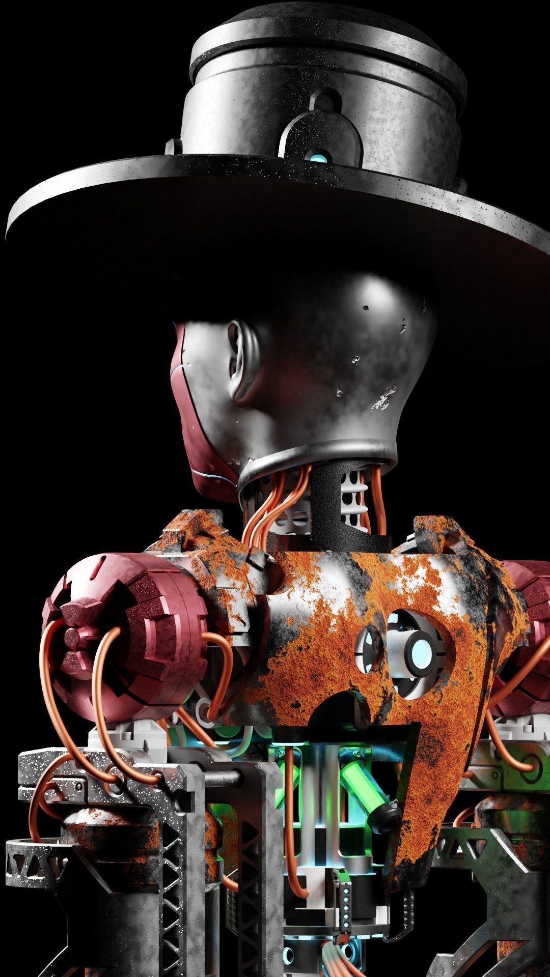 Scifi Robot Rusty 3D model_5