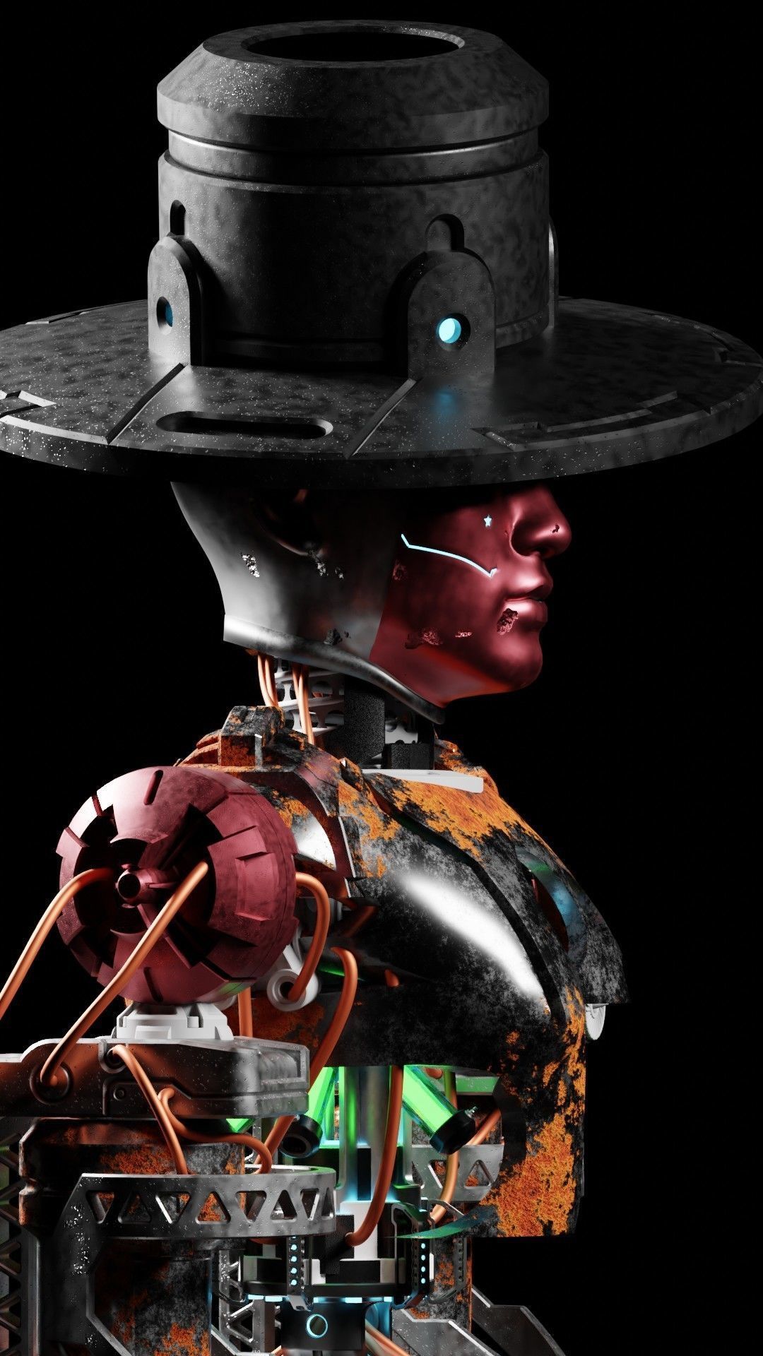 Scifi Robot Rusty 3D model_1