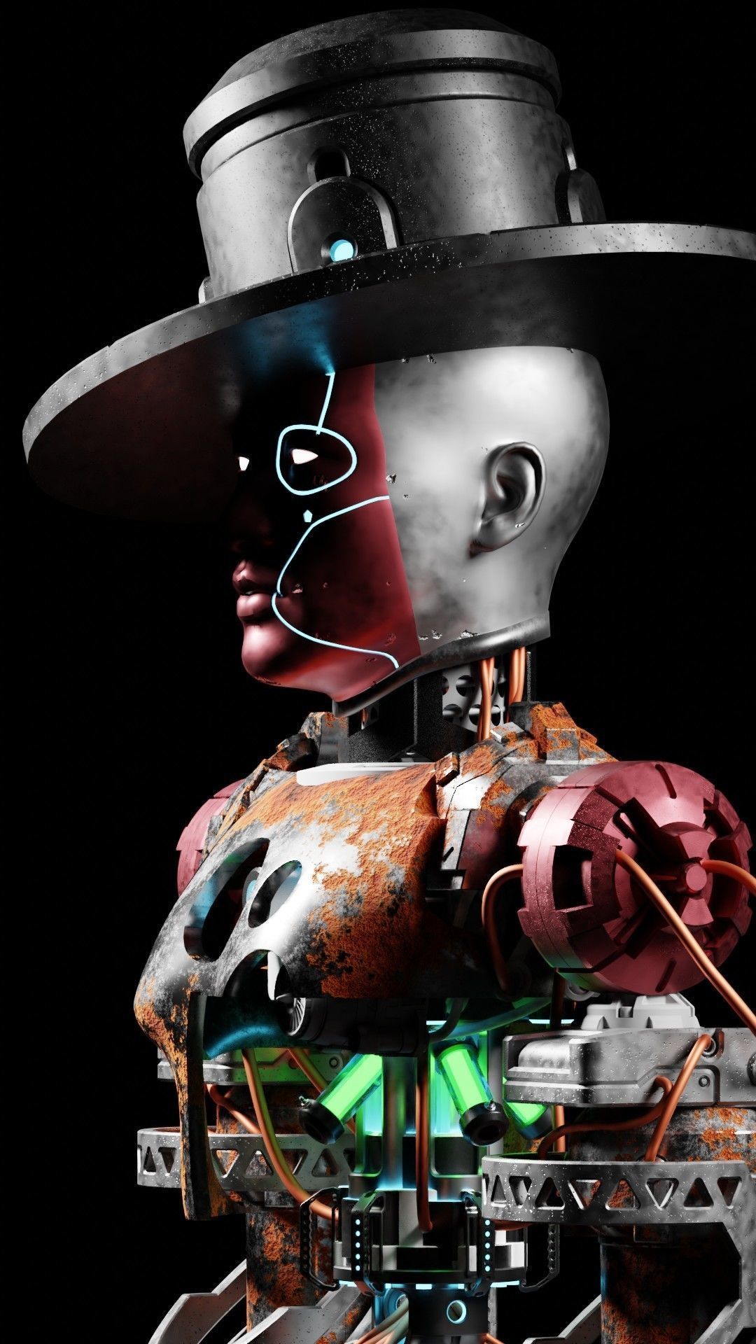 Scifi Robot Rusty 3D model_7