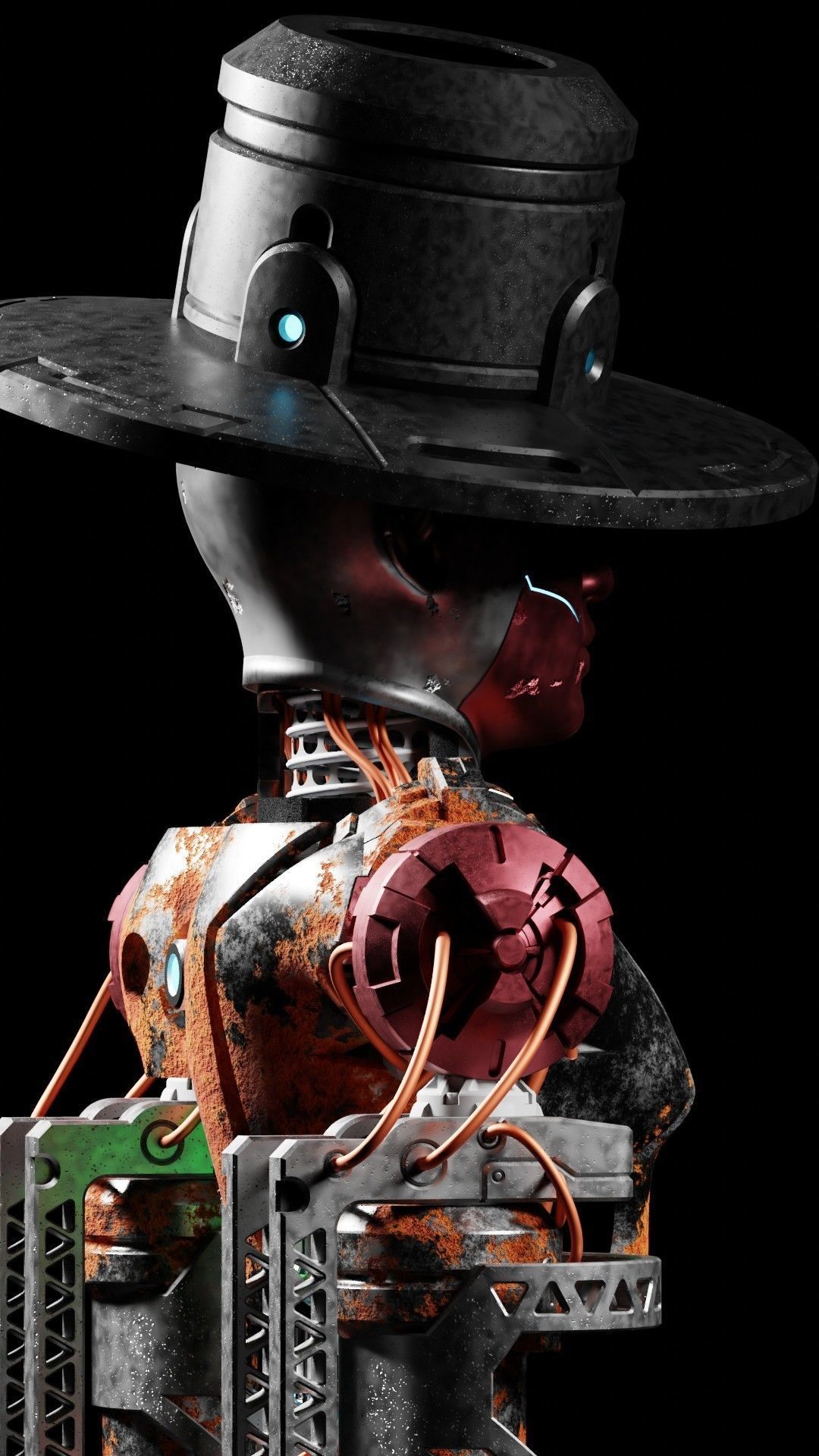 Scifi Robot Rusty 3D model_2