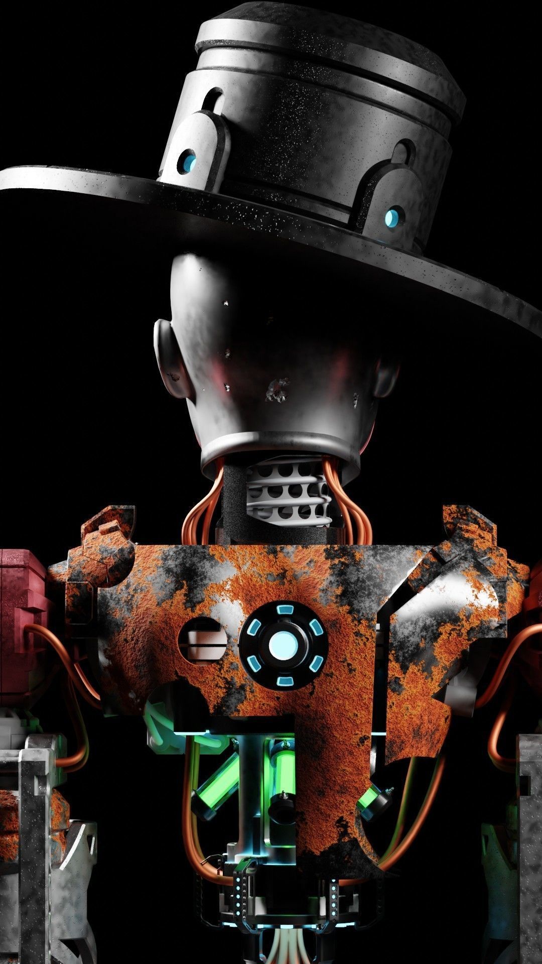 Scifi Robot Rusty 3D model_4
