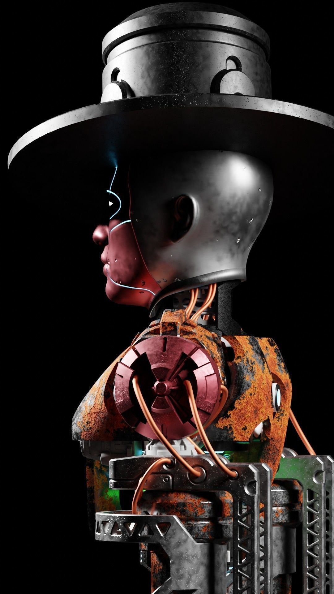 Scifi Robot Rusty 3D model_6