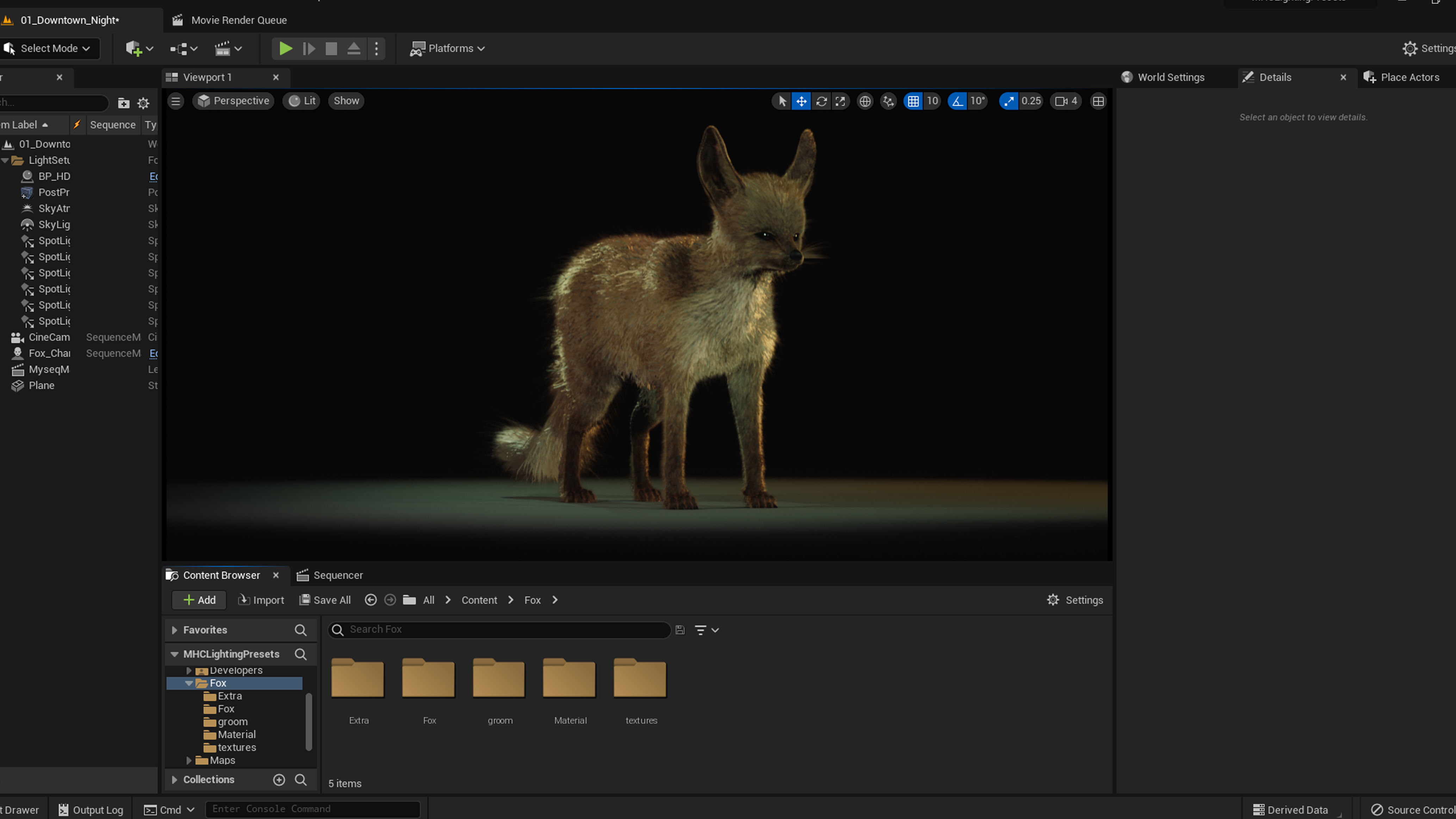 Blanfords Fox Low-poly 3D model_18