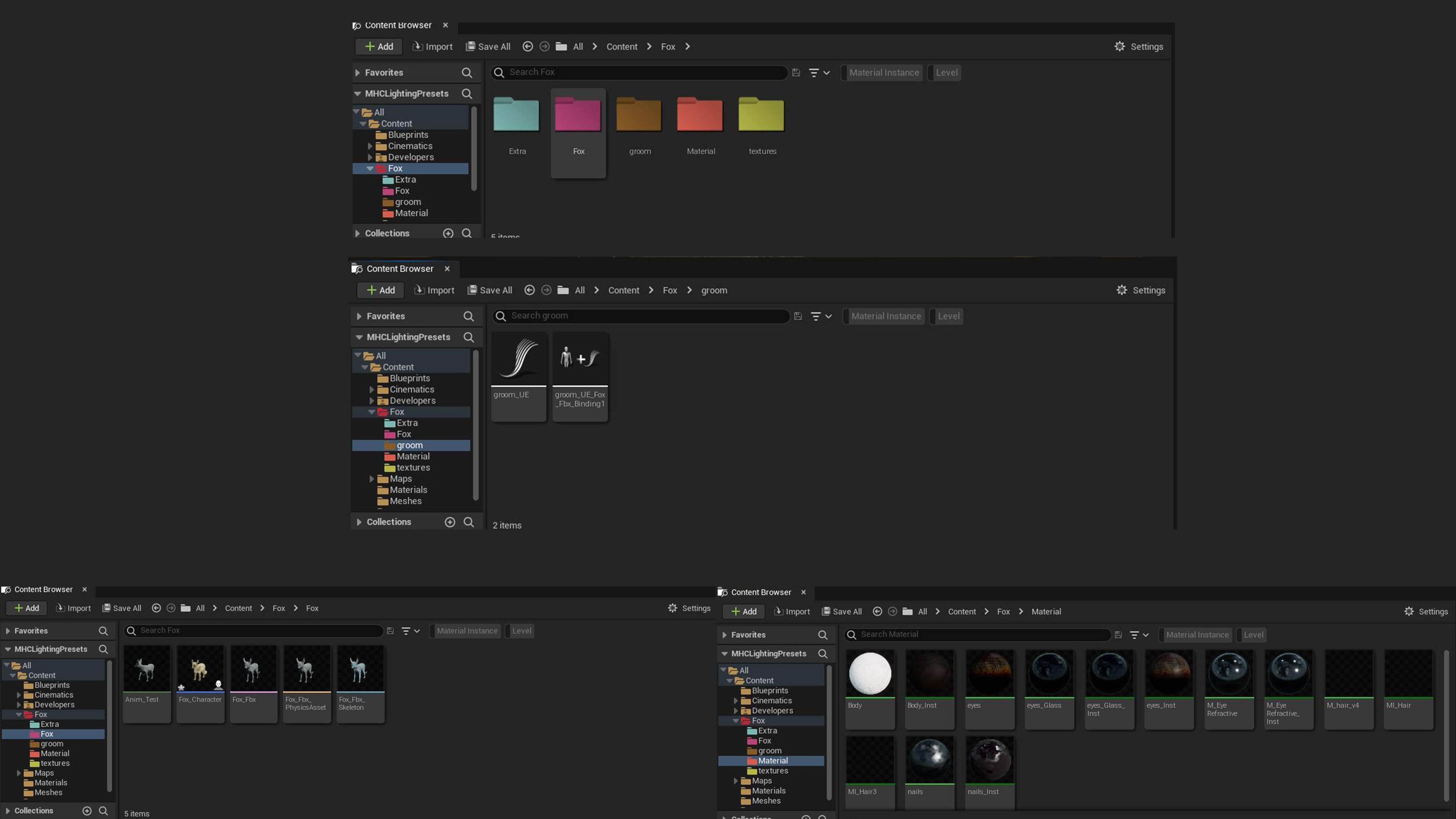 Blanfords Fox Low-poly 3D model_19
