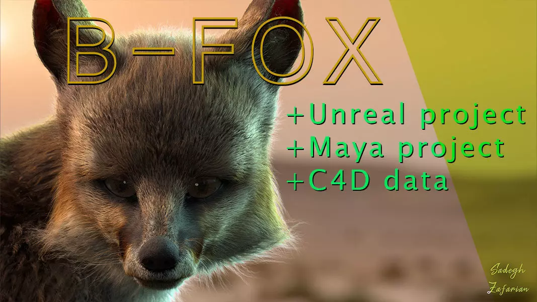 Blanfords Fox Low-poly 3D model_0