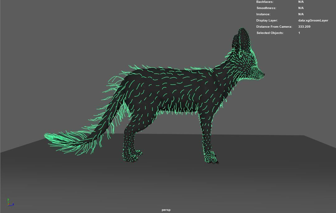 Blanfords Fox Low-poly 3D model_20