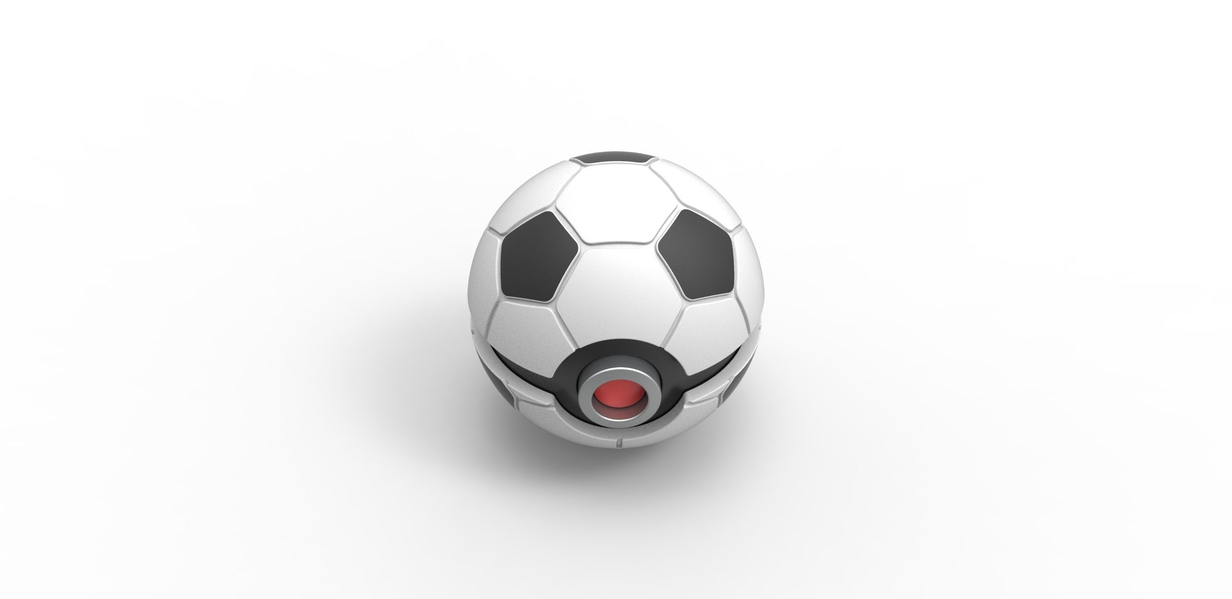 Soccer ball style orb 3D print model_3