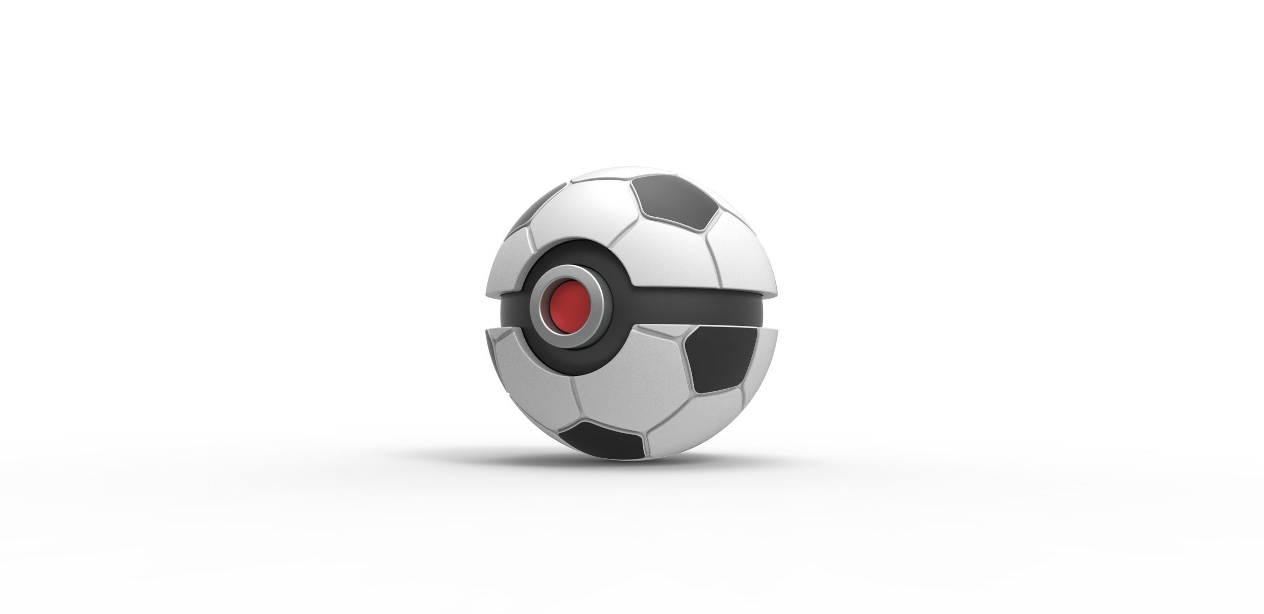Soccer ball style orb 3D print model_1
