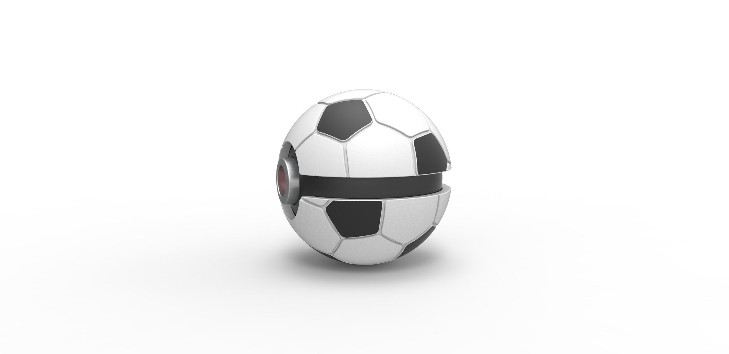 Soccer ball style orb 3D print model_5