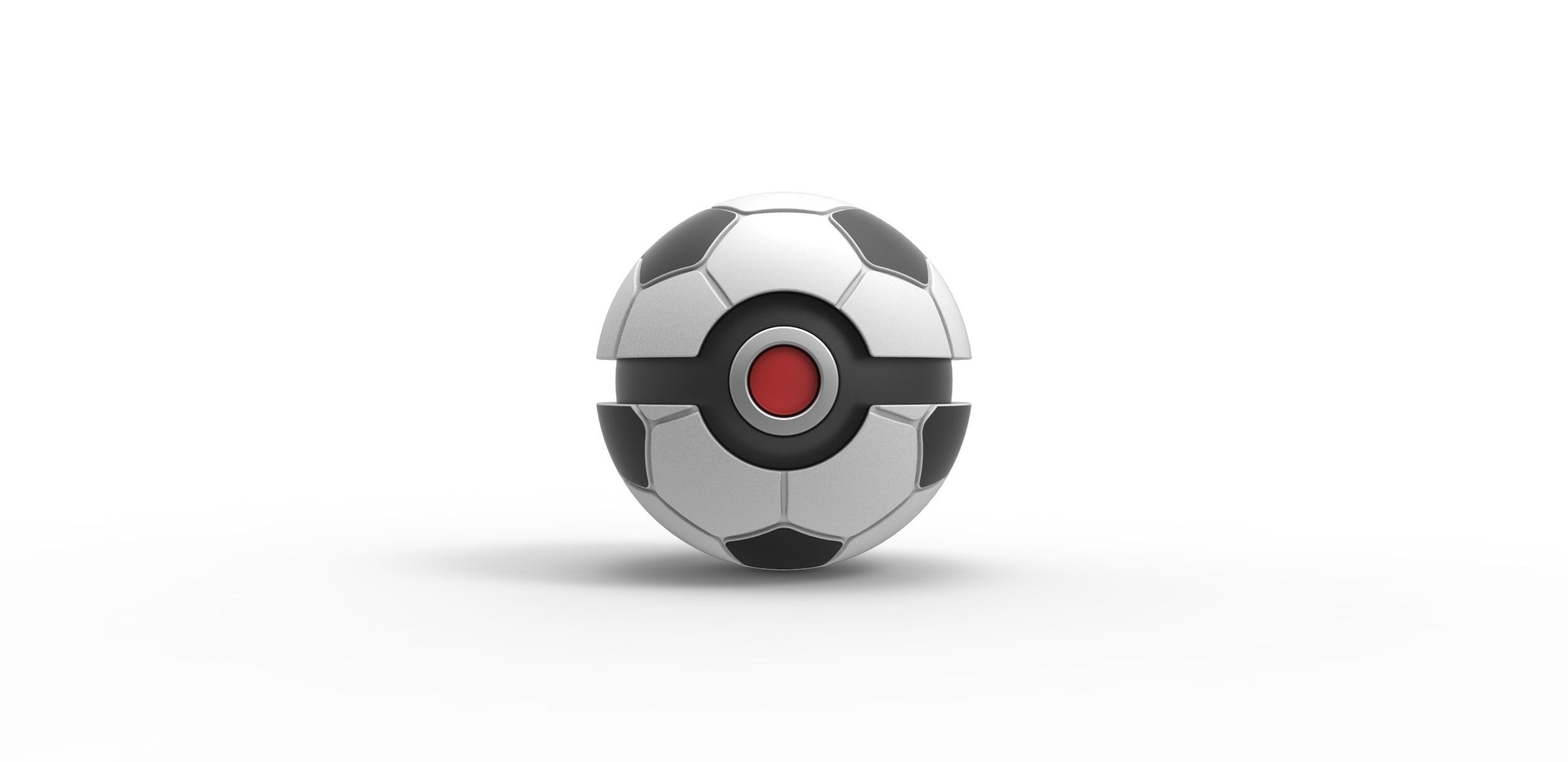 Soccer ball style orb 3D print model_2