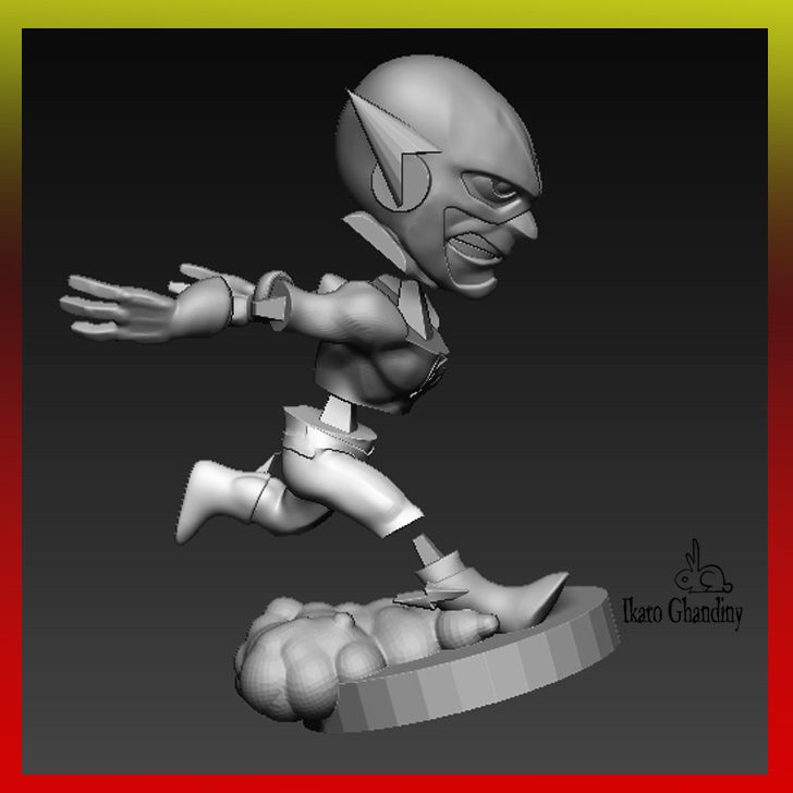 The Flash figurine 3D print model_10
